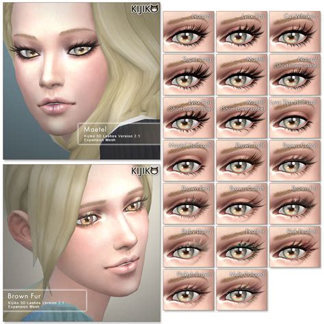 eyelashes sims 4 cc|cc sims 4 eyelashes kijiko.